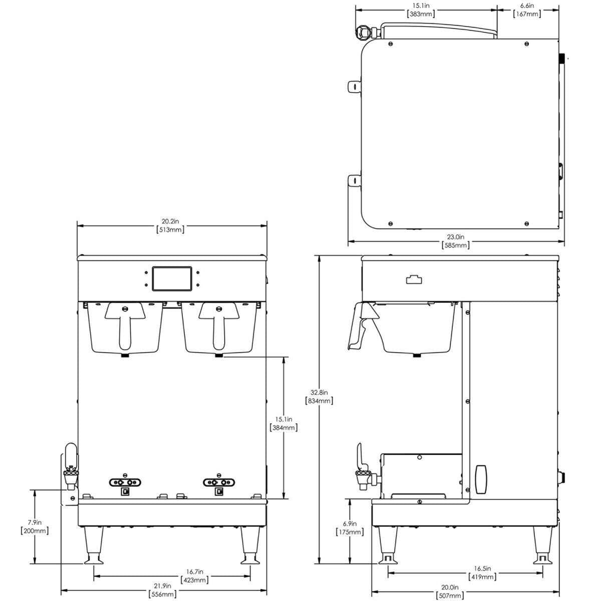 BUNN® Bunn 53600.0100 ICB Twin SH Soft Heat® Platinum Edition™ Stainless, 120/240V With Wireless