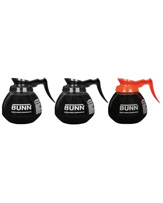 BUNN® BUNN 64 Oz Blk Glass Decanter (3pk)Decanter 2 Regular 1 Decaf