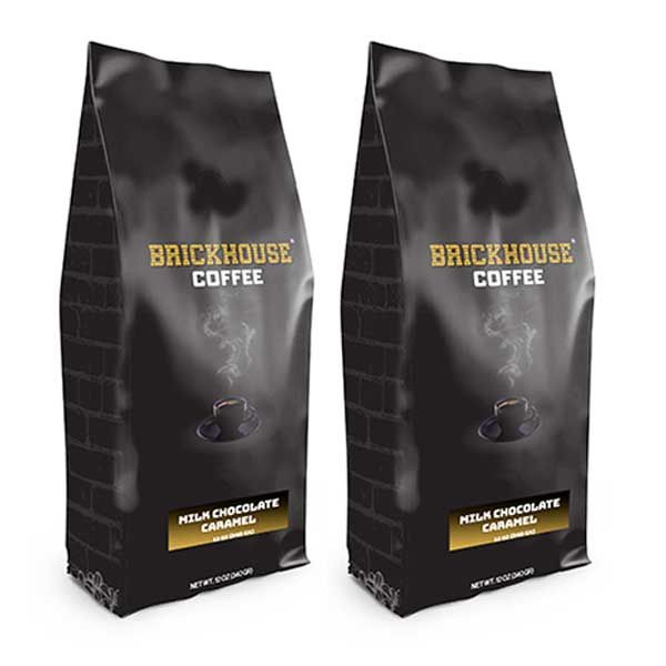 Brickhouse Ground Coffee, Milk Chocolate Caramel, 2/12 Oz Bags