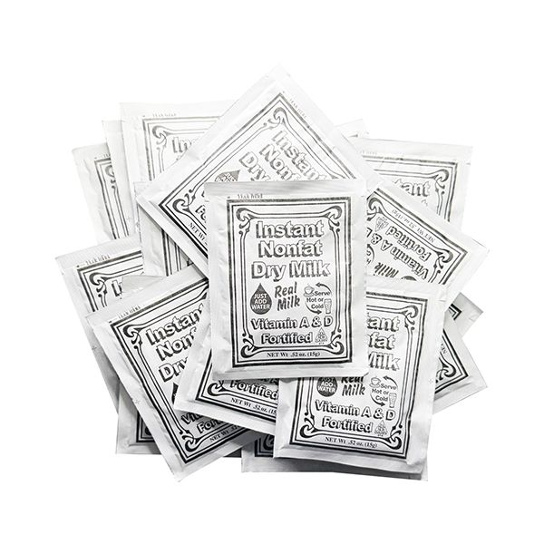Non-Fat Dry Milk Instant Mix – 15g Packets, 200 Pack – Vitamin A & D Fortified