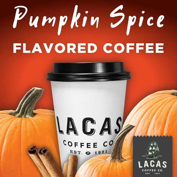Lacas Coffee Company Pumpkin Spice Medium Roast 12 Oz