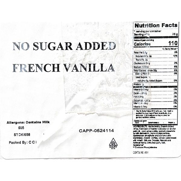 Brickhouse French Vanilla No Sugar Added Powdered Cappuccino Mix, 2lb Bag – Rich, Creamy, And Sugar-Free