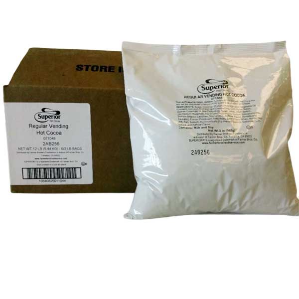 Superior Regular Vending Hot Cocoa, 6 Bags (2 Lbs Ea.)