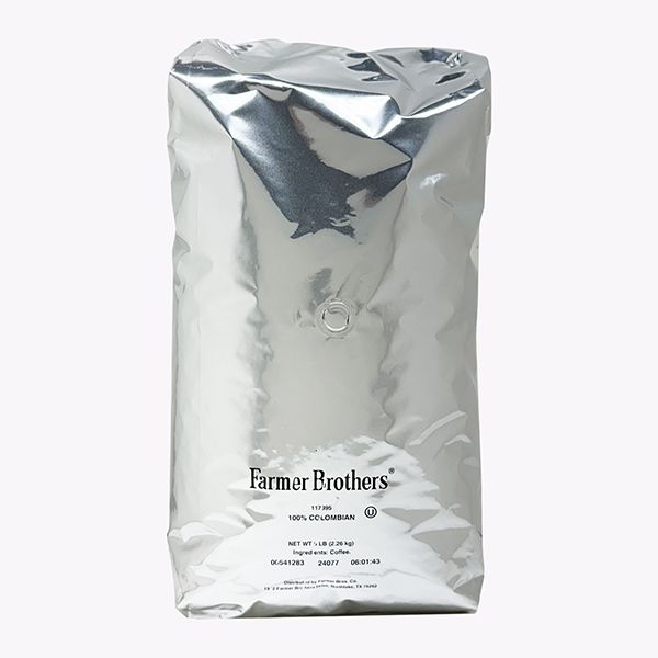  Farmer Brothers 100% Colombian Whole Bean Coffee, 5lb Bag (Replaces 3387)