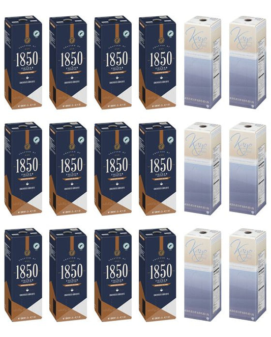  Folgers 1.25 Liter 1850 Horizon Blend (Replaces Dark Roast) (Twelve Boxes) & Cafi-Lait Milk 1.25 Liter (Six Boxes)