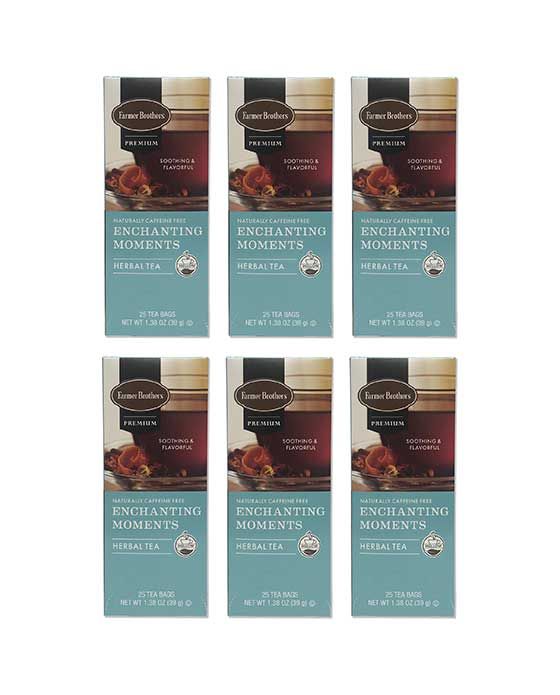  Farmer Brothers Premium: Enchanting Moments Hot Tea, 6/25 Ct Tea Boxes