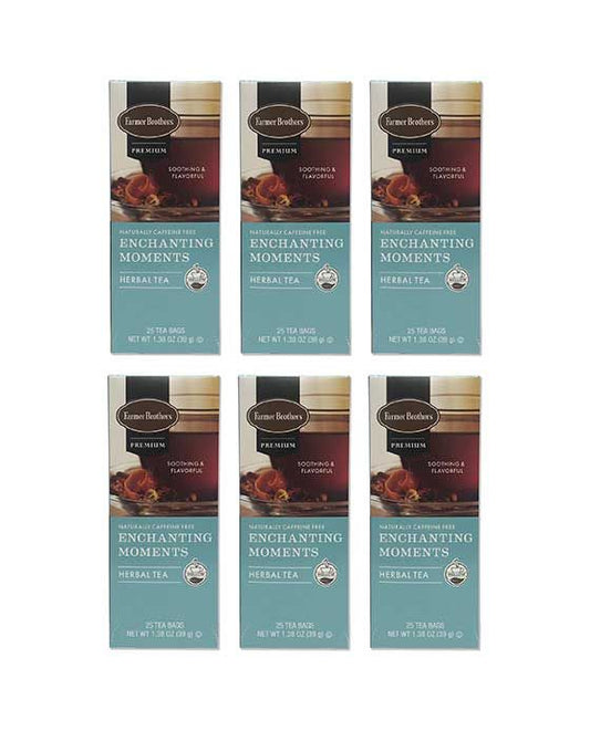  Farmer Brothers Premium: Enchanting Moments Hot Tea, 6/25 Ct Tea Boxes