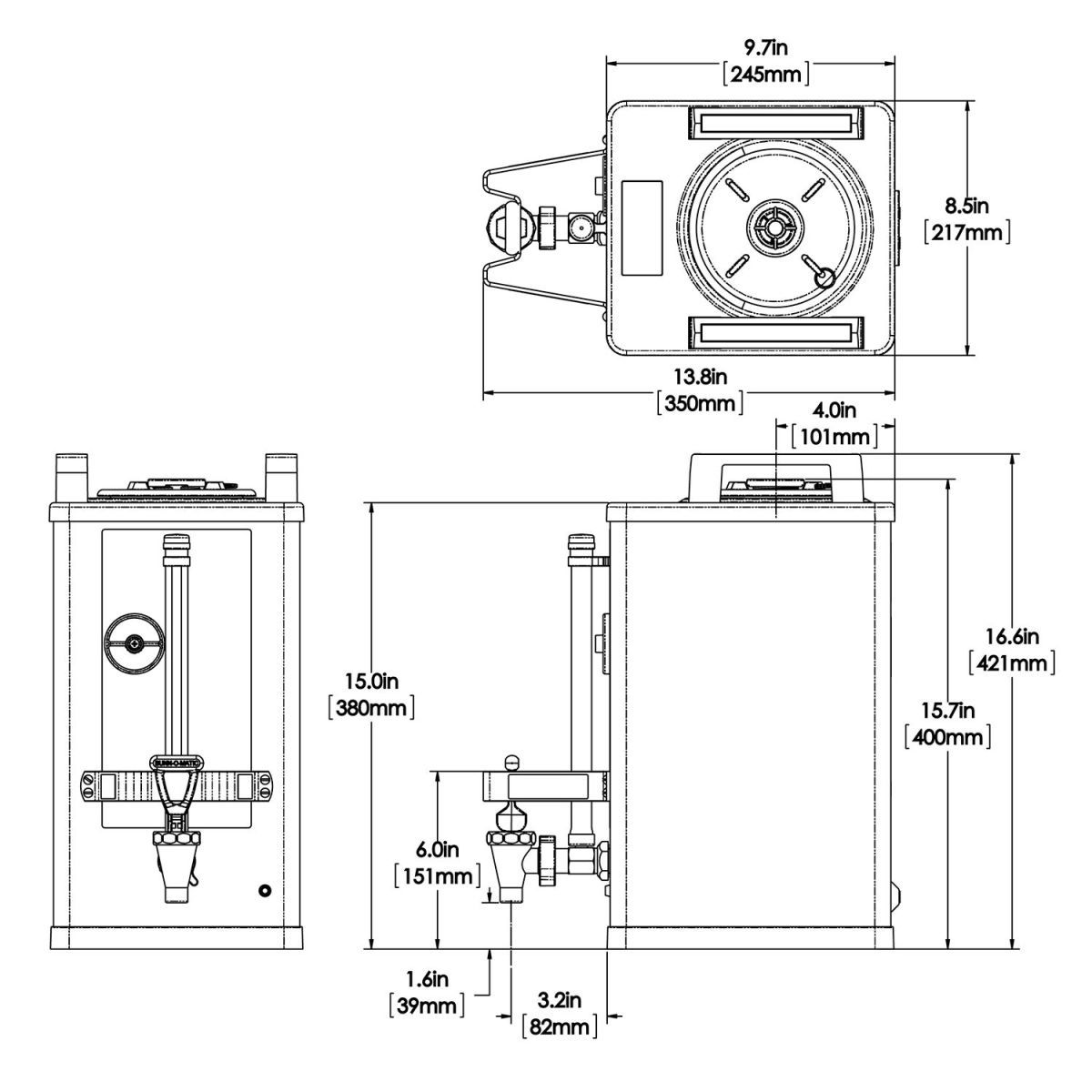BUNN® BUNN 1.5 Gal (5.7L) Soft Heat® Portable Server