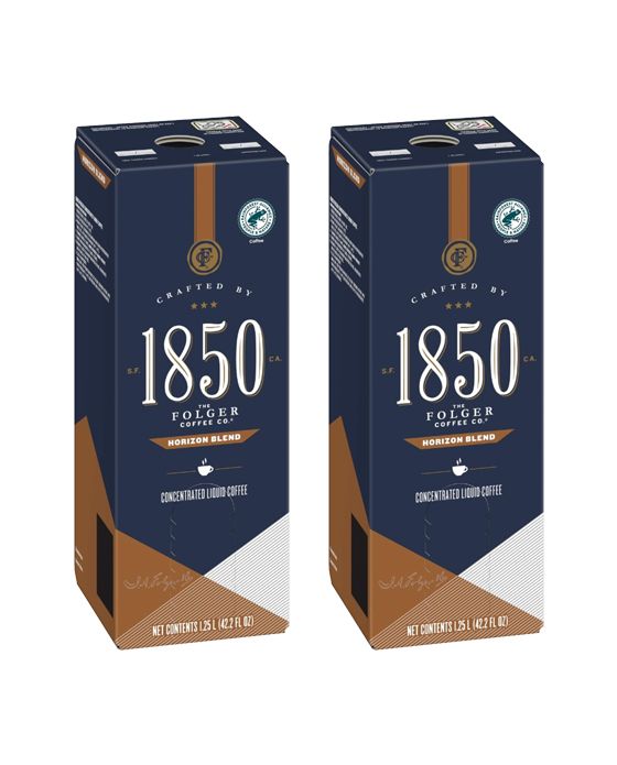  Folgers 1.25 Liter 1850 Horizon Blend (Replaces Dark Roast) (Two Boxes)