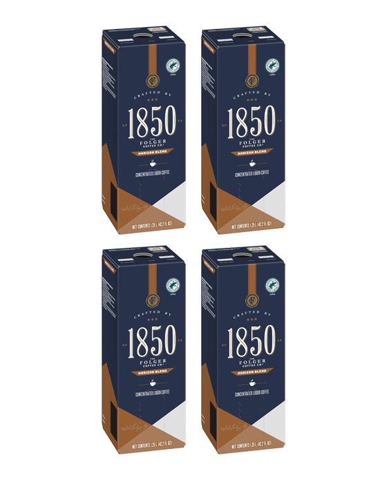  Folgers 1.25 Liter 1850 Horizon Blend (Replaces Dark Roast) (Four Boxes)