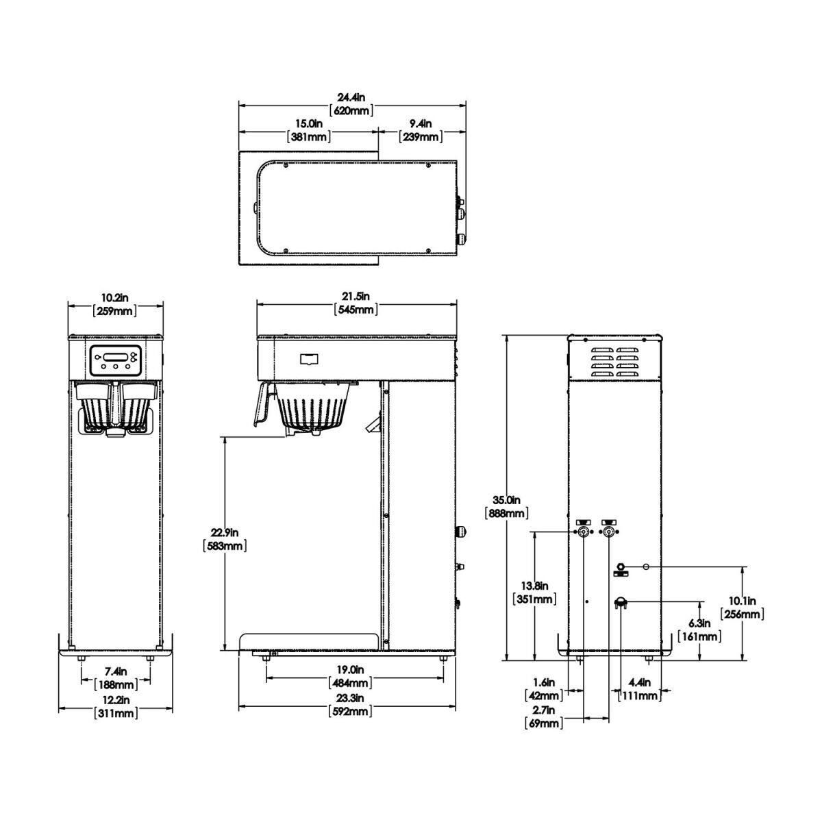 BUNN® Bunn 52000.0100 ITB Infusion Series Tea Brewer, 120V