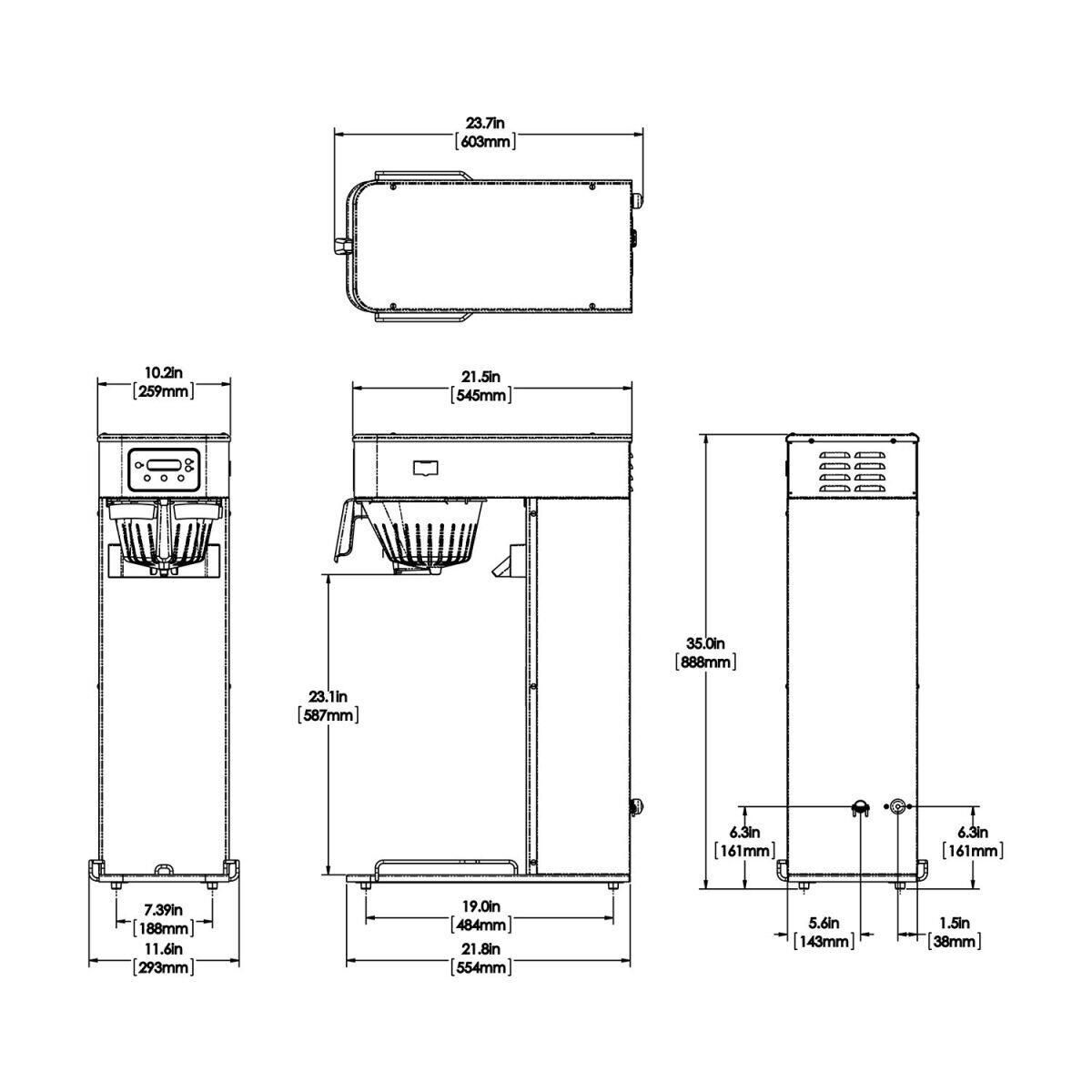 BUNN® Bunn 52000.0000 ITB Automatic Tea Brewer, With Display Group, 120V