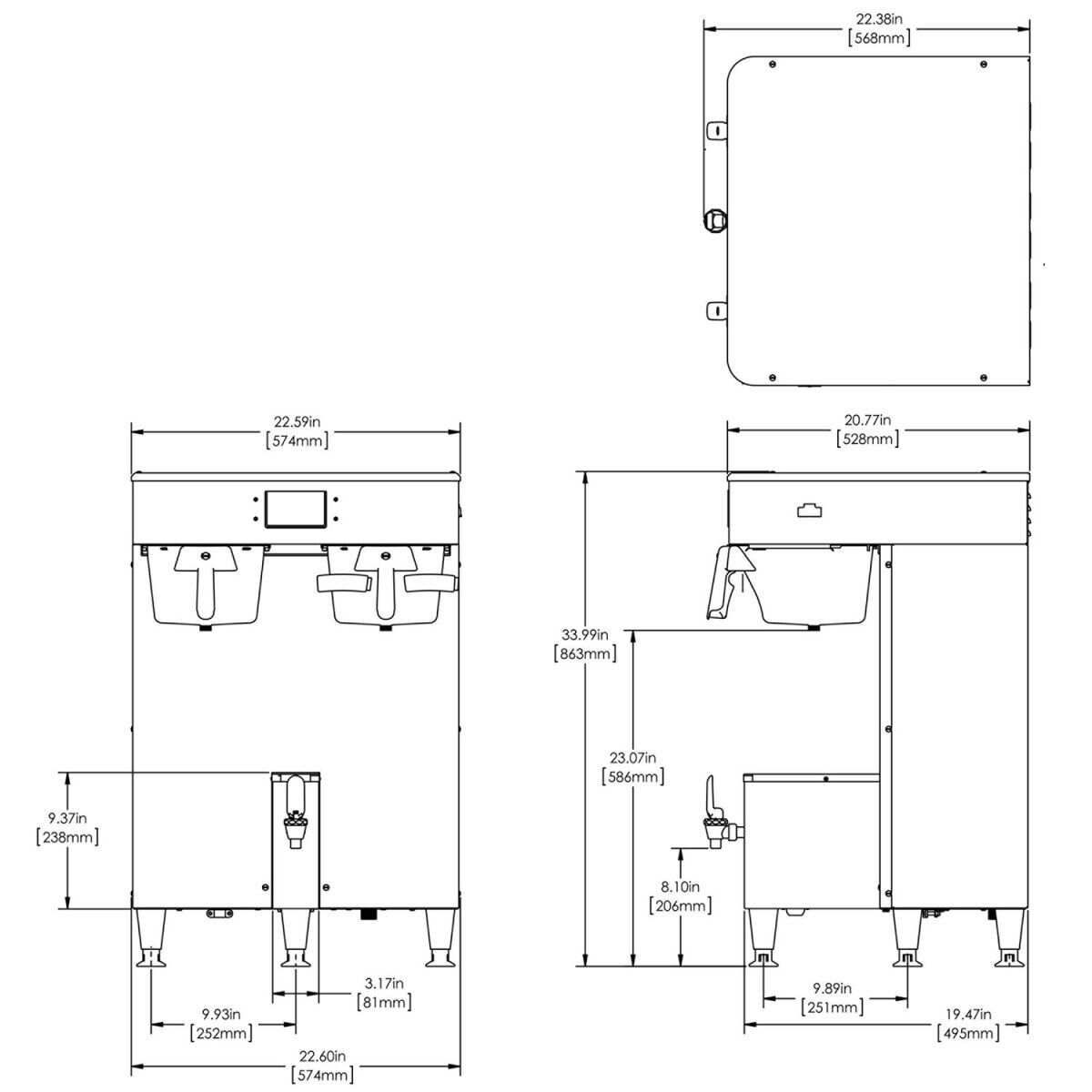 BUNN® Bunn 54200.0101 ICB Twin TF ThermoFresh® 1.5 Gallon Platinum Edition™ Stainless, 120/240V