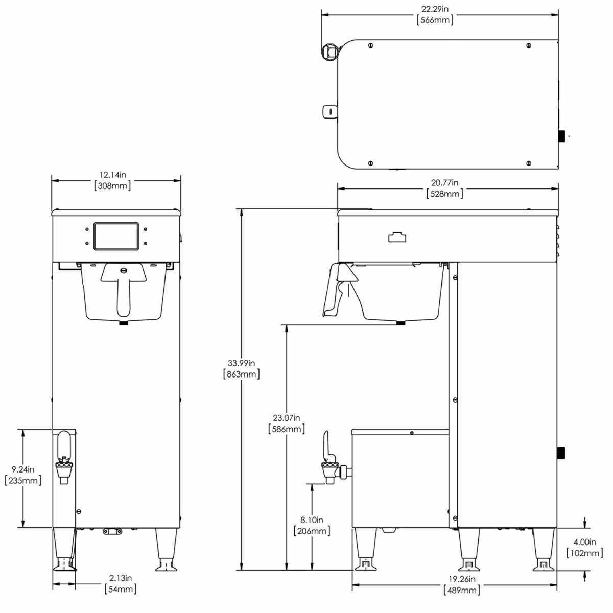 BUNN® Bunn 54300.0101 ICB TF ThermoFresh® 1.5 Gallon Platinum Edition™, 120/240V Stainless