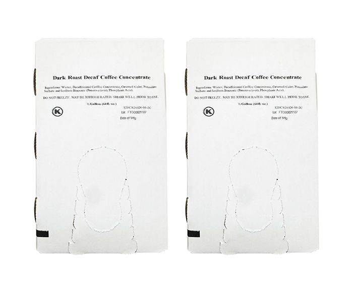  Brickhouse Dark Roast Decaf Liquid Coffee Concentrate, 2 Pack – 64 Oz Each, 30:1 Ratio, Bag-in-Box With Scholle Fittings