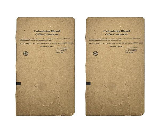  Brickhouse Colombian Blend Liquid Coffee Concentrate, 2 Pack – 64 Oz Each, 30:1 Ratio, Bag-in-Box With Scholle Fittings