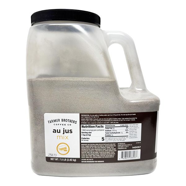  Farmer Brothers Au Jus Mix, 7.5 Lb Container – Rich Beef Flavor Seasoning, Foodservice Bulk Powder, Makes Savory Au Jus Sauce