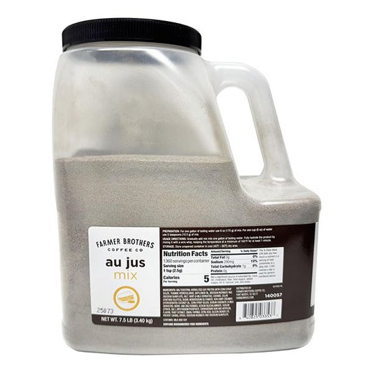 Farmer Brothers Au Jus Mix, 7.5 Lb Container – Rich Beef Flavor Seasoning, Foodservice Bulk Powder, Makes Savory Au Jus Sauce