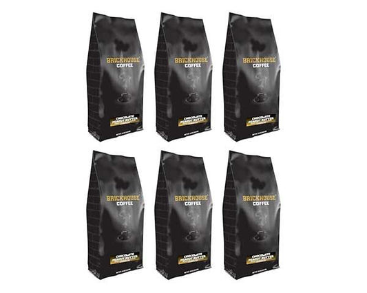  Brickhouse Ground Coffee, 6/12 Oz Bags (Chocolate Peanut Butter)