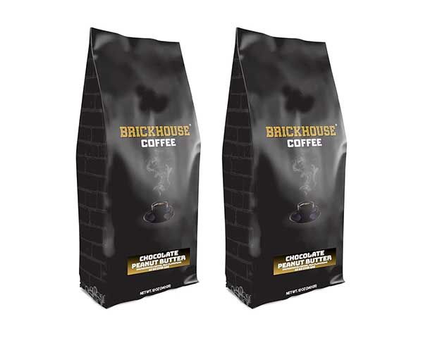  Brickhouse Ground Coffee, 2/12 Oz Bags (Chocolate Peanut Butter)