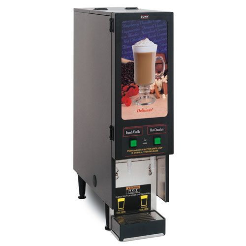 BUNN® Bunn SET00.0200 FMD-2 BLK Fresh Mix Cappuccino / Espresso Machine Hot Beverage Dispenser With 2 Hoppers - 120V