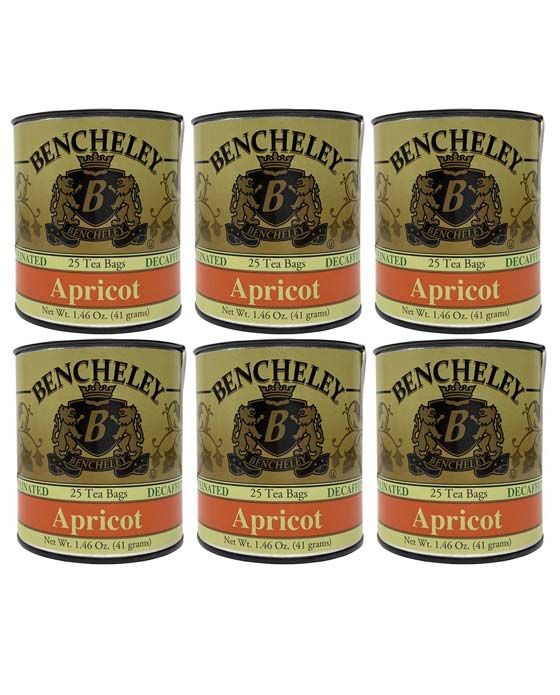  Bencheley Tea Bags, 6/25 Ct Apricot Decaffeinated Tea