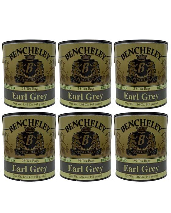  Bencheley Tea Bags, 6/25 Ct Earl Grey Decaffeinated Tea