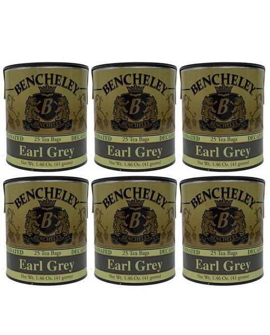  Bencheley Tea Bags, 6/25 Ct Earl Grey Decaffeinated Tea