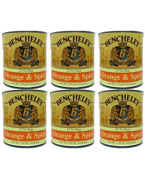  Bencheley Tea Bags, 6/25 Ct Orange & Spice Tea