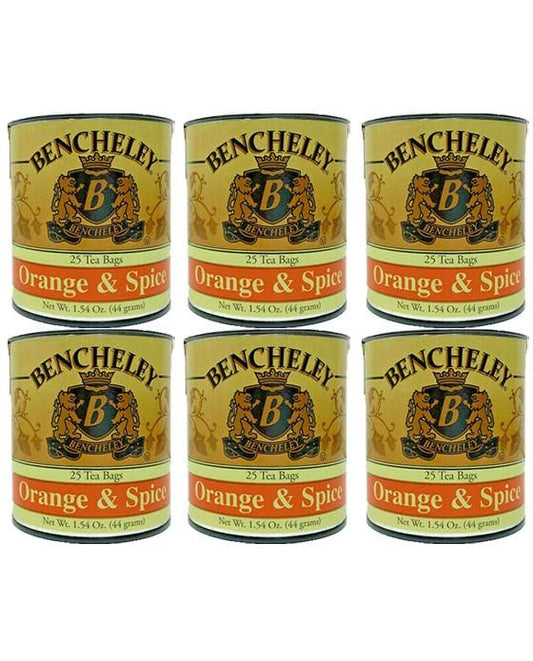  Bencheley Tea Bags, 6/25 Ct Orange & Spice Tea