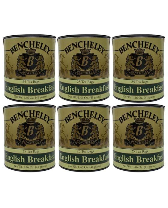  Bencheley Tea Bags, 6/25 Ct English Breakfast Tea
