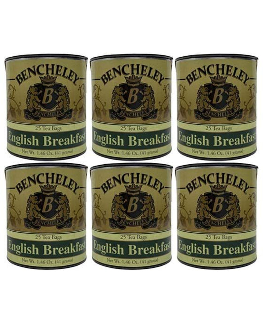  Bencheley Tea Bags, 6/25 Ct English Breakfast Tea