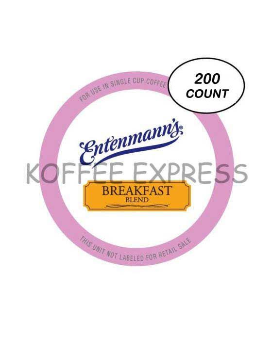  Entenmann's K Cups Breakfast Blend Single Serve Coffee, 200 Cups