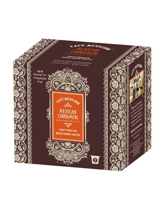  Cafe Mexicano Mexican Cinnamon Coffee KCups, 18ct