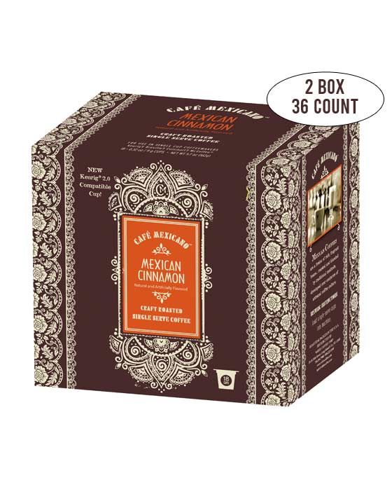  Cafe Mexicano Mexican Cinnamon Coffee KCups, 2/18ct
