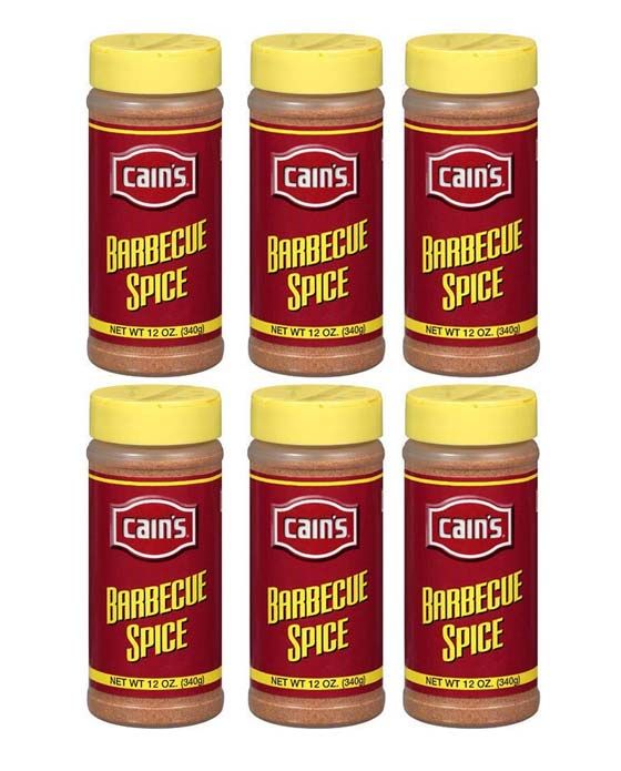 Cain's Barbecue Spice, 6 Bottles 12 Oz Each