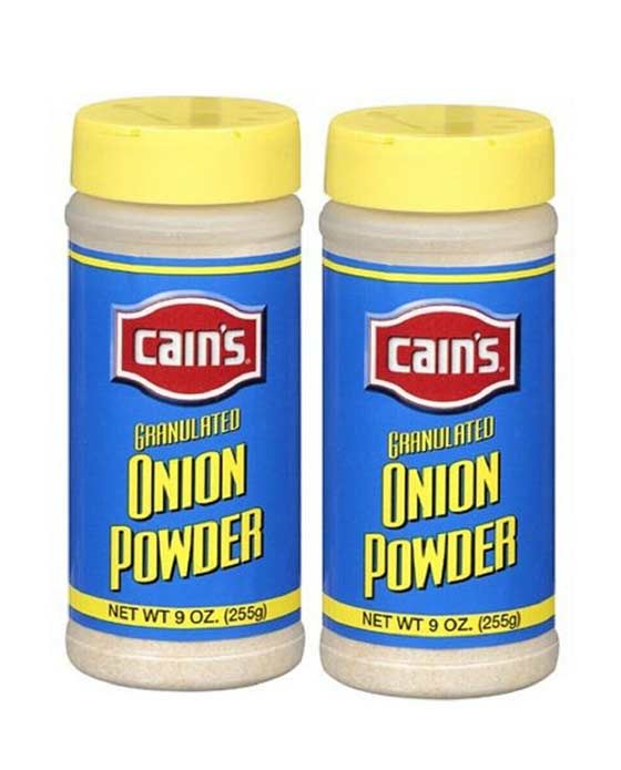  Cain's Onion Powder, 2 Bottles, 9 Oz Each