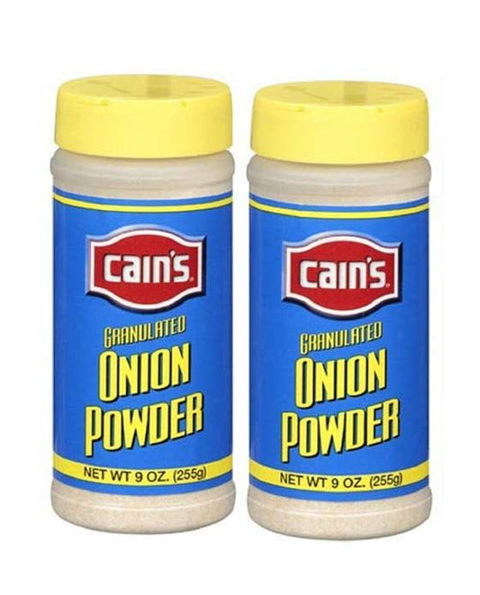  Cain's Onion Powder, 2 Bottles, 9 Oz Each