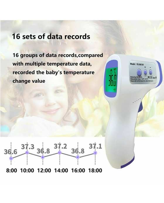  Digital LCD Infrared Thermometer Non-contact Forehead Baby Adult Temperature USA