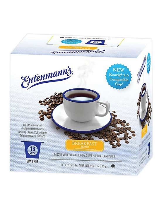  Entenmann's Breakfast Blend Single Serve Coffee, 18 Count Box