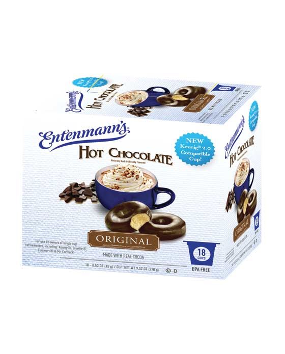  Entenmann's Hot Chocolate, Single Serve Coffee, 18 Count Box