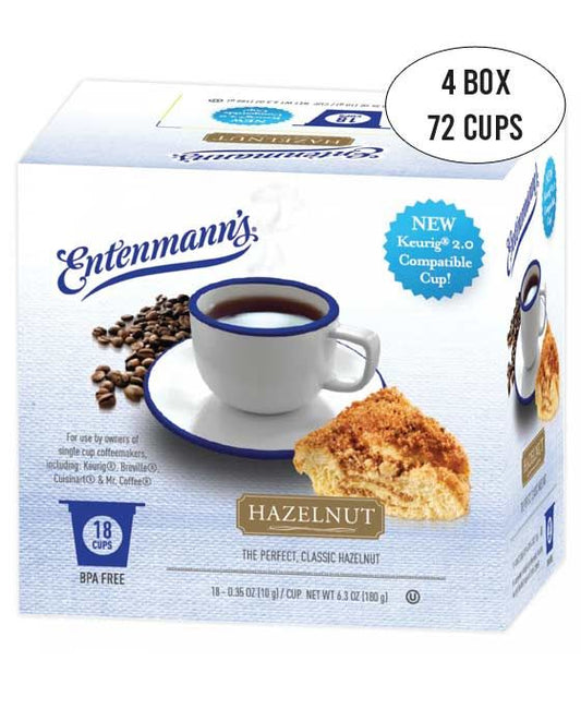  Entenmann's Single Serve Coffee, Hazelnut, 4/18 Count