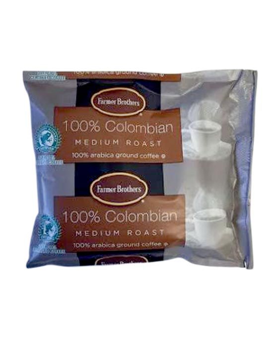  Farmer Brothers 100% Colombian Ground Coffee (40 Bags/2 Oz)