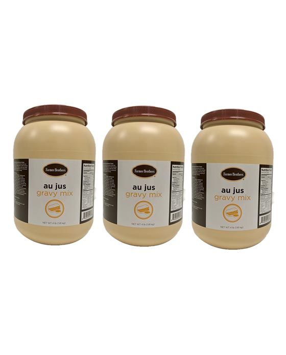  Farmer Brothers Au Jus Gravy Mix (3 Bottles/4 Lbs Ea.)