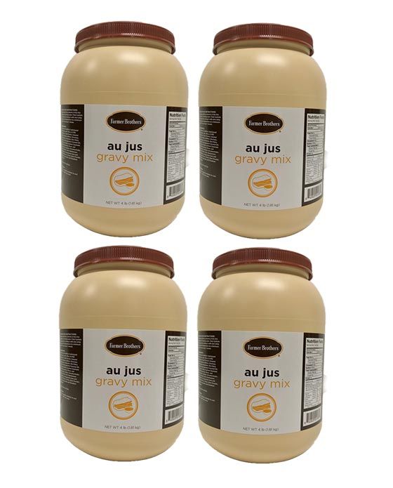  Farmer Brothers Au Jus Gravy Mix (4 Bottles/4 Lbs Ea.)