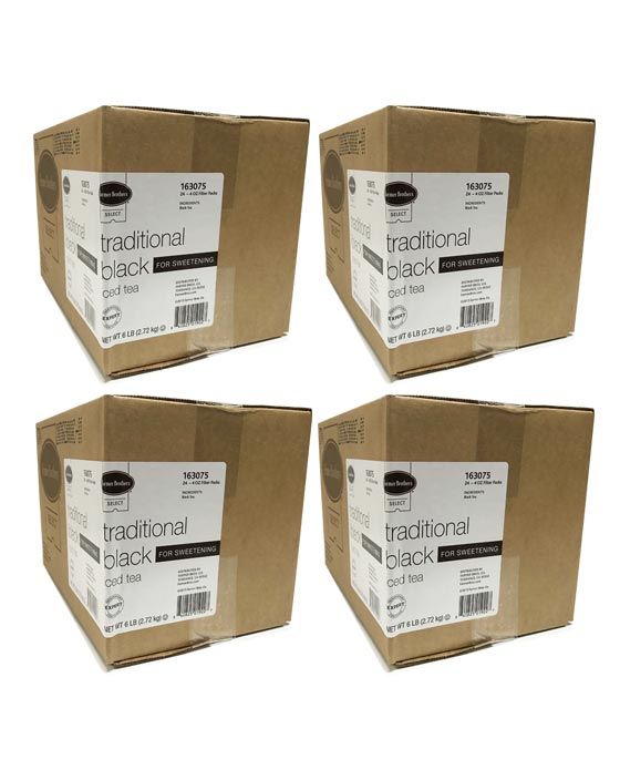  Farmer Brothers Black Iced Tea For Sweetening, 4 Boxes - 24/4 Oz