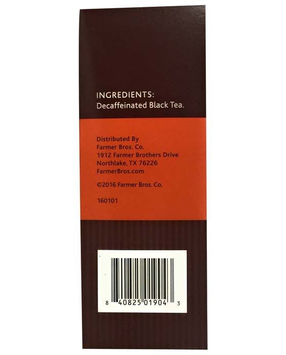  Farmer Brothers Black Tea: 1 Box Regular & 1 Box Decaf