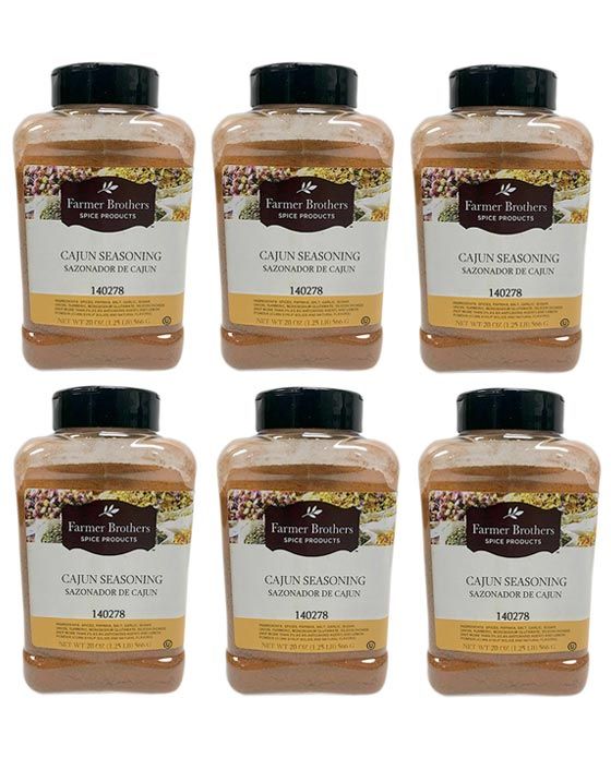  Farmer Brothers Cajun Seasoning (6 Bottles/1.25 Lb Ea.)