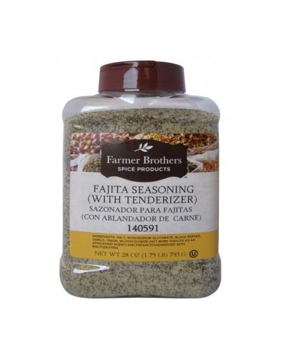  Farmer Brothers Fajita Seasoning (With Tenderizer), 1.75 Lb Bottle