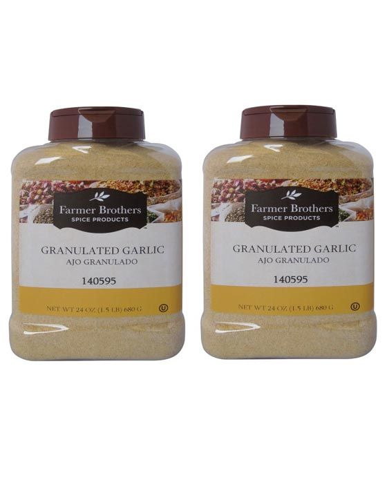  Farmer Brothers Granulated Garlic (2 Bottles/1.5 Lb Ea.)